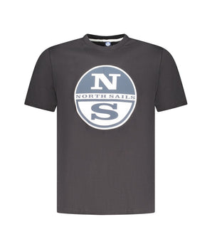 North Sails Black Cotton Men T-Shirt