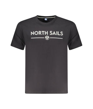 North Sails Black Cotton Men T-Shirt