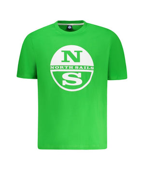 North Sails Green Cotton Men T-Shirt