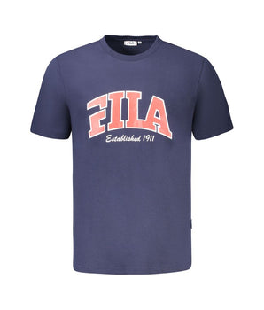 Fila Blue Cotton Men T-Shirt