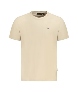 Napapijri Beige Cotton Men T-Shirt
