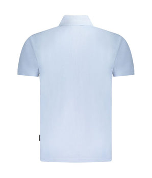 Napapijri Light Blue Cotton Men Polo Shirt