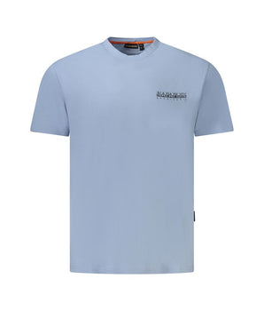 Napapijri Light Blue Cotton Men T-Shirt