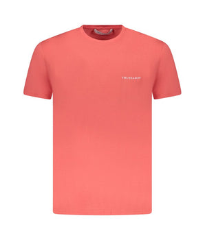 Trussardi Pink Cotton Men T-Shirt
