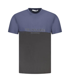 Trussardi Blue Cotton Men T-Shirt