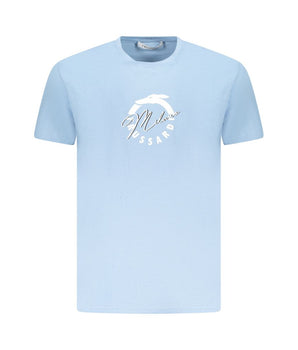 Trussardi Light Blue Cotton Men T-Shirt