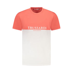 Trussardi Pink Cotton Men T-Shirt
