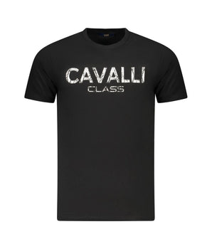 Cavalli Class Black Cotton Men's T-Shirt
