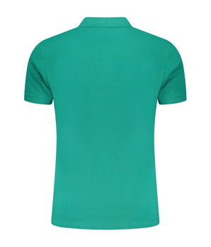 Cavalli Class Green Cotton Men Polo Shirt