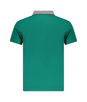 Cavalli Class Green Cotton Men Polo Shirt