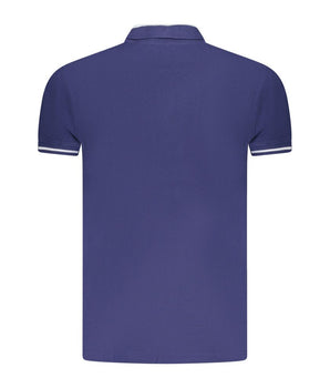 Cavalli Class Blue Cotton Men Polo Shirt