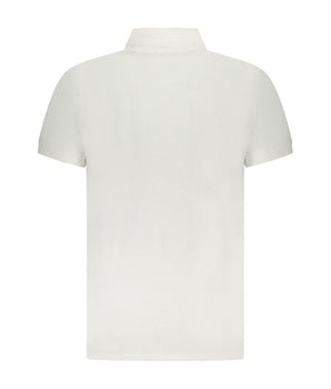 Cavalli Class White Cotton Men Polo Shirt