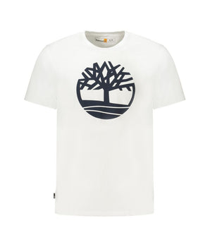 Timberland White Cotton Men T-Shirt