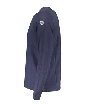 North Sails Blue Cotton Men T-Shirt