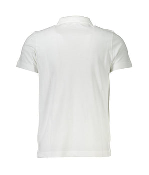 Cavalli Class White Cotton Men Polo Shirt