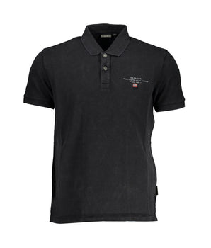 Napapijri Black Cotton Men Polo Shirt