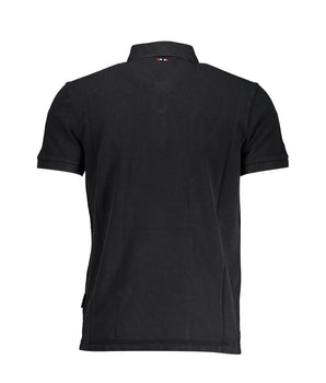 Napapijri Black Cotton Men Polo Shirt