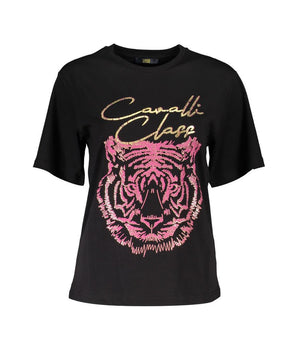 Cavalli Class Black Cotton Women Top