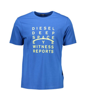 Diesel Blue Cotton Men T-Shirt