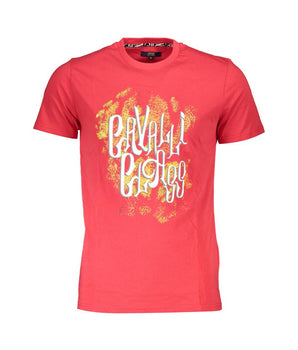 Cavalli Class Red Cotton Men T-Shirt