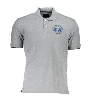 La Martina Brown Cotton Men Polo Shirt