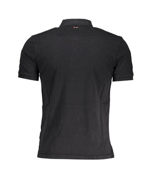 Napapijri Black Cotton Men Polo Shirt