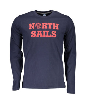 North Sails Blue Cotton Men T-Shirt