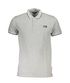 Cavalli Class Brown Cotton Men Polo Shirt