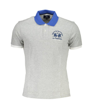 La Martina Brown Cotton Men Polo Shirt