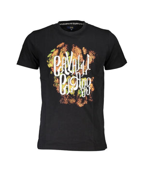 Cavalli Class Black Cotton Men T-Shirt