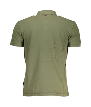 Napapijri Green Cotton Men Polo Shirt