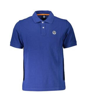 North Sails Blue Cotton Men Polo Shirt