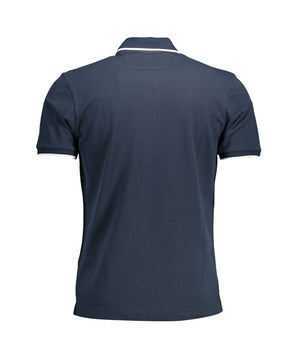 La Martina Blue Cotton Men Polo Shirt