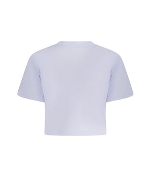 Converse Purple Cotton Women T-Shirt