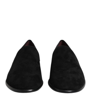 Mocasines de ante negro sin cordones de Dolce &amp; Gabbana