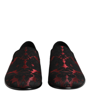 Mocasines sin cordones Dolce &amp; Gabbana en jacquard rojo y negro