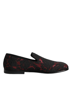 Mocasines sin cordones Dolce &amp; Gabbana en jacquard rojo y negro