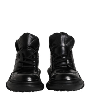 Botines casuales de cuero negro para hombre de Dolce &amp; Gabbana