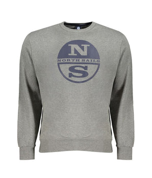 North Sails Gray Cotton Men Sweater