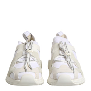 Dolce & Gabbana White Mesh Sorrento Trekking Sneakers Shoes