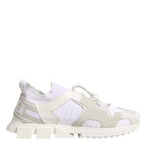 Dolce & Gabbana White Mesh Sorrento Trekking Sneakers Shoes