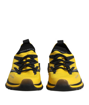 Dolce &amp; Gabbana Yellow SORRENTO Sport Stretch Sneakers Shoes