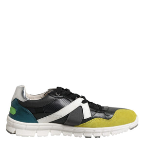 Dolce &amp; Gabbana Multicolor Lace Up Low Top Men Sneakers Shoes
