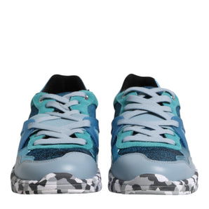 Dolce &amp; Gabbana Multicolor Lace Up Low Top Men Sneakers Shoes