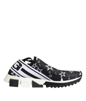 Dolce & Gabbana Black White Sorrento Low Top Sneakers Shoes