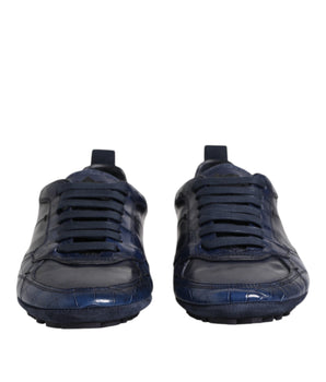 Zapatillas deportivas bajas de cuero azul oscuro para hombre de Dolce &amp; Gabbana