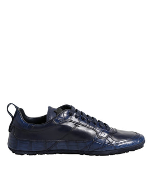 Zapatillas deportivas bajas de cuero azul oscuro para hombre de Dolce &amp; Gabbana