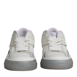 Dolce & Gabbana White Low Top DG Embossed Men Sneakers Shoes