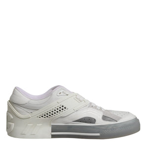 Dolce & Gabbana White Low Top DG Embossed Men Sneakers Shoes