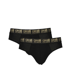Cavalli Class Black Cotton Men Underwear